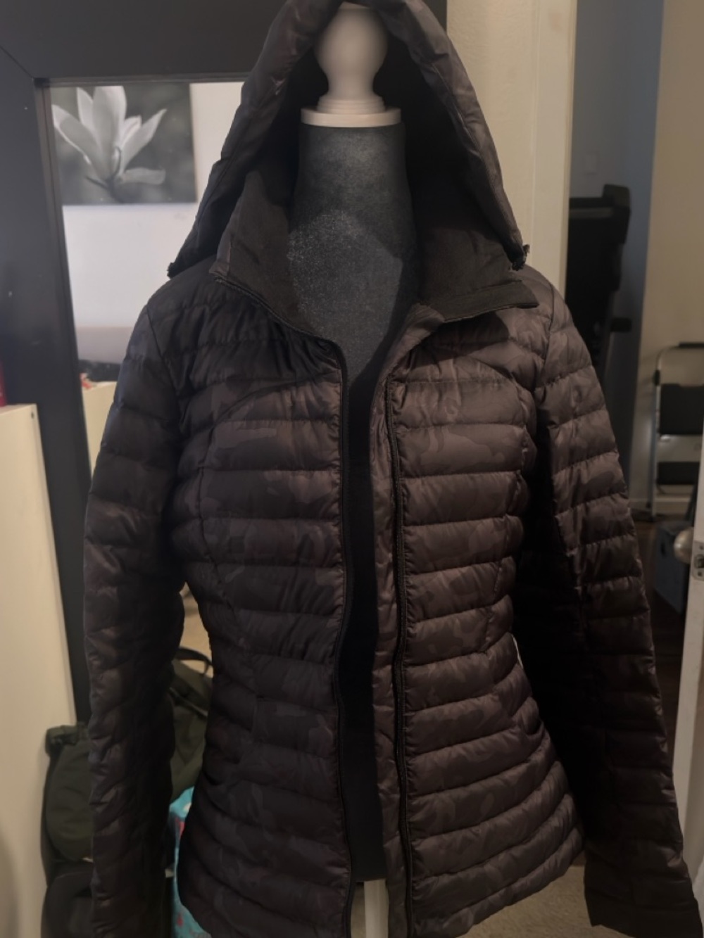 lululemon athletica Hooded Quilted Packable Puffer Jacket - Black